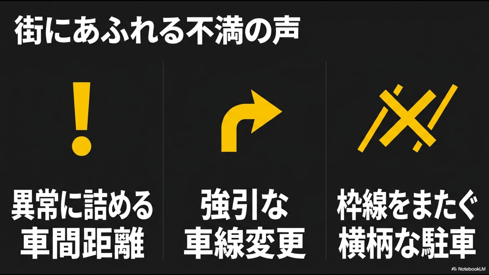 車間距離の詰めすぎや強引な車線変更などアルファードの運転マナーに対する不満