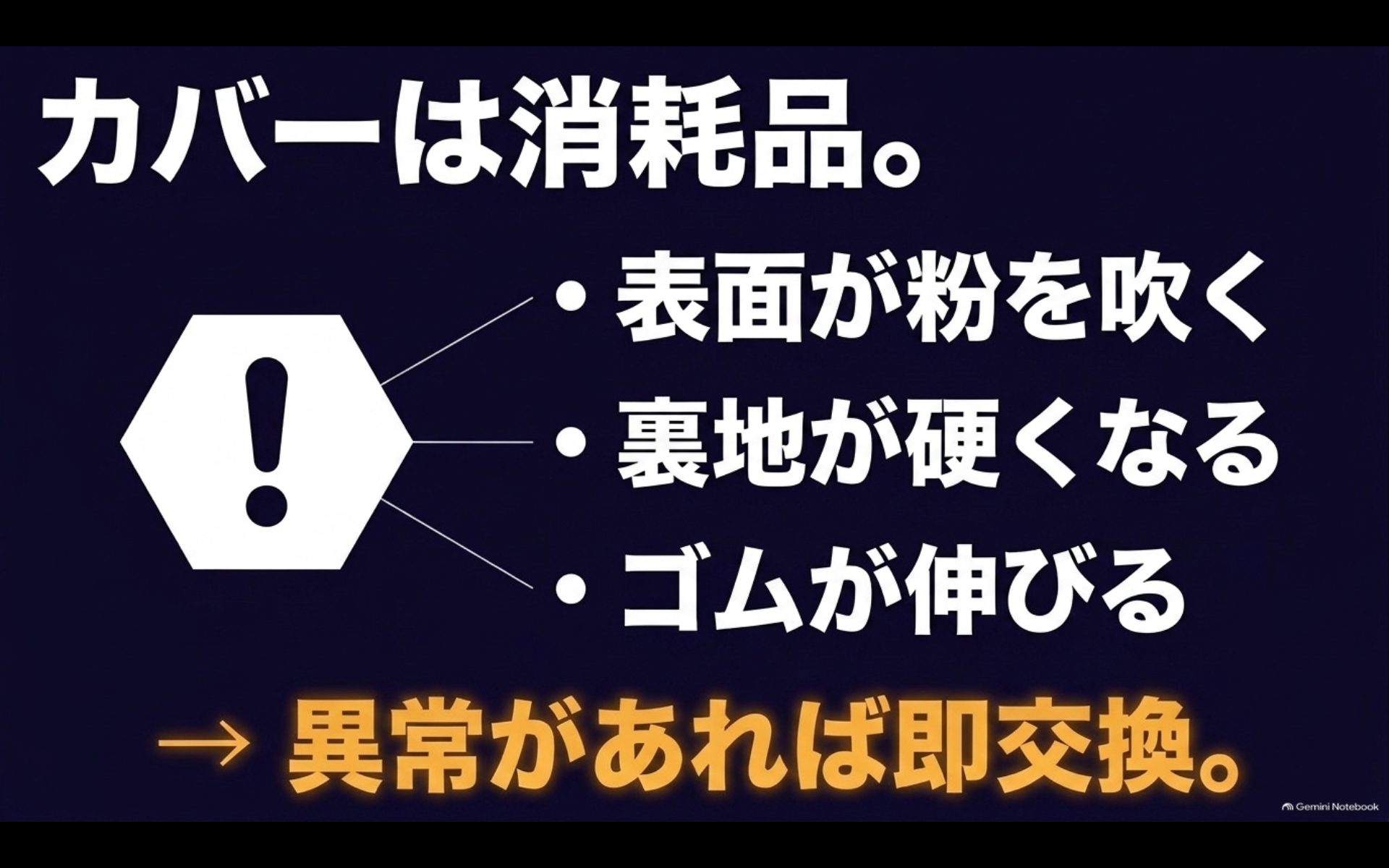 ボディカバーの粉化・裏地の硬化・ゴムの伸びは交換を検討する劣化サイン