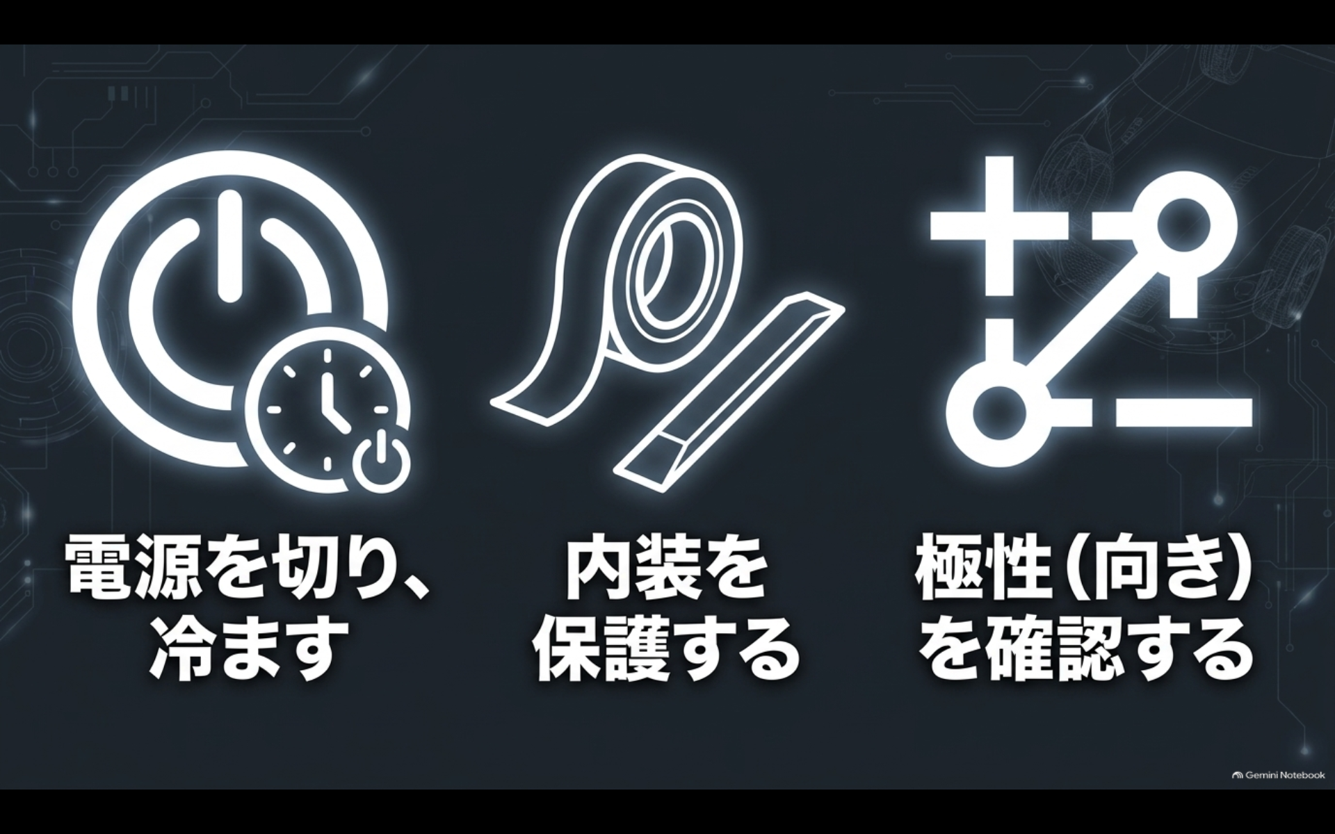アルファードのLEDルームランプ交換で電源を切る、内装を保護する、極性を確認する3つの安全ポイント
