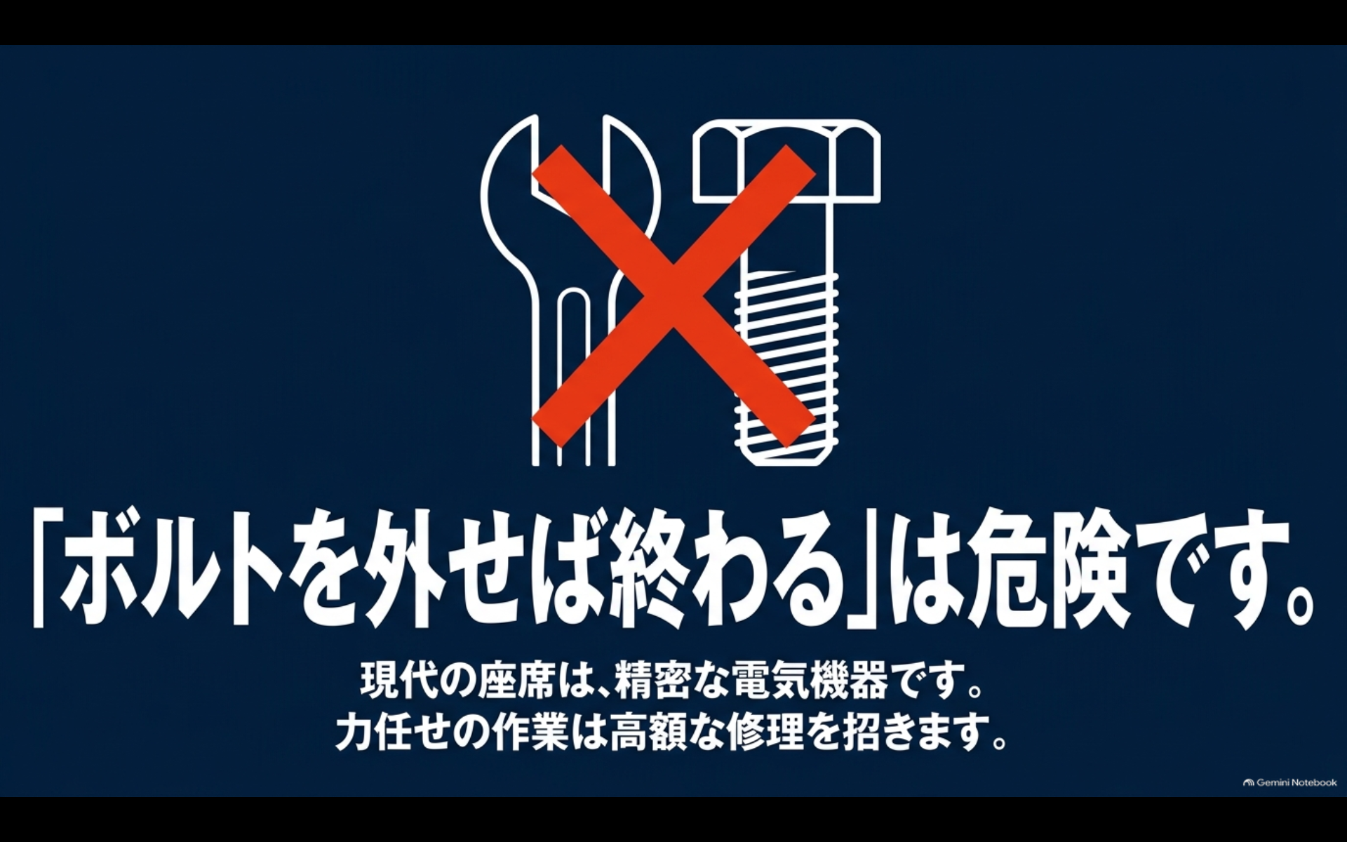 アルファードのセカンドシートはボルトを外すだけではなく電装品や配線にも注意が必要