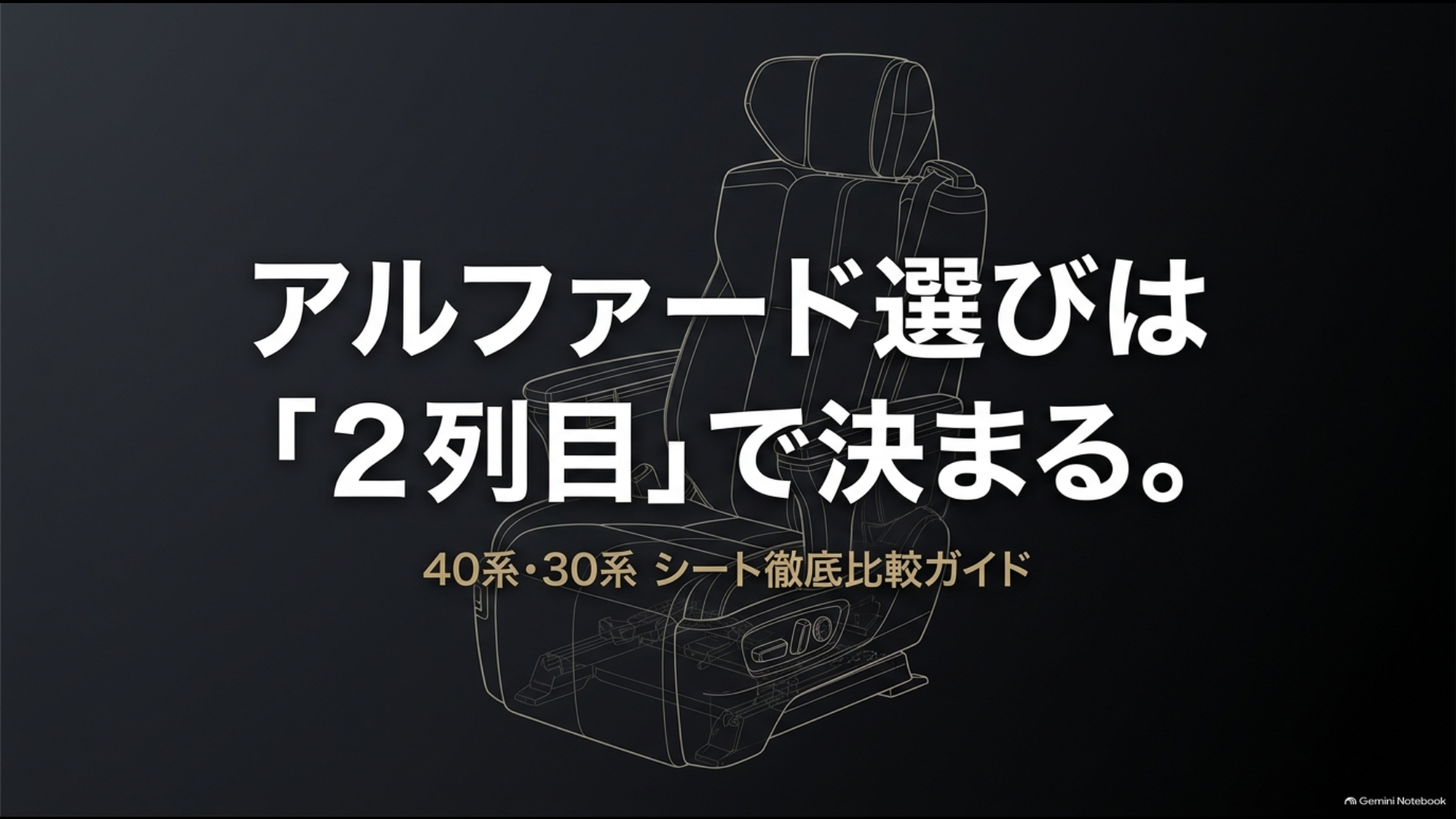 アルファードの40系と30系を2列目シートから比較する選び方ガイド