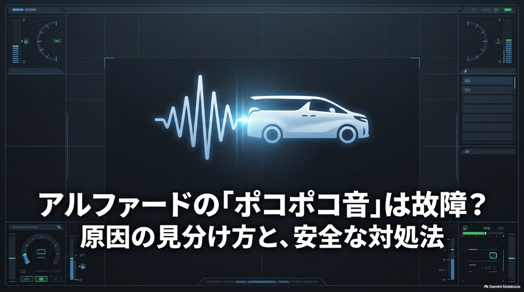 アルファードのポコポコ音について原因の見分け方と安全な対処法を示す表紙