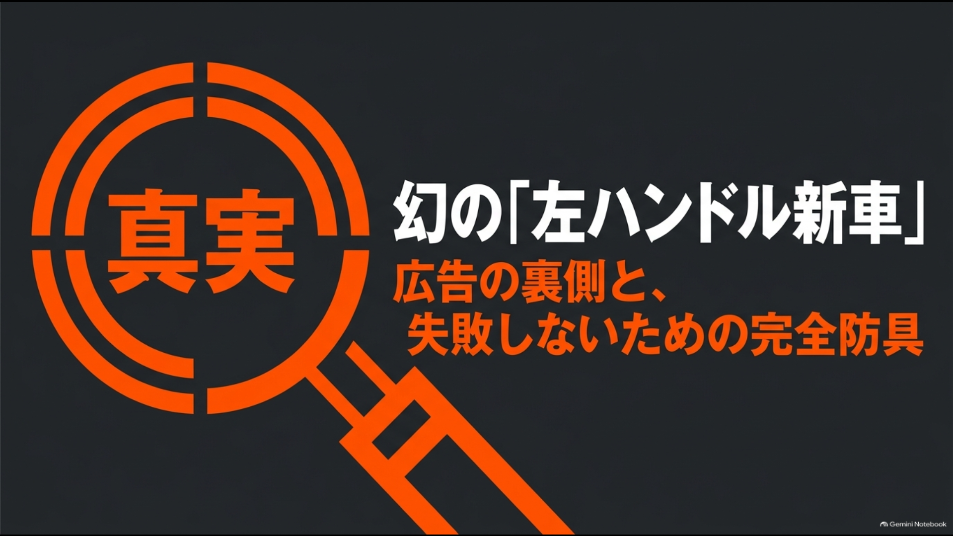 アルファード左ハンドル新車の広告と購入時の注意点を解説するイメージ