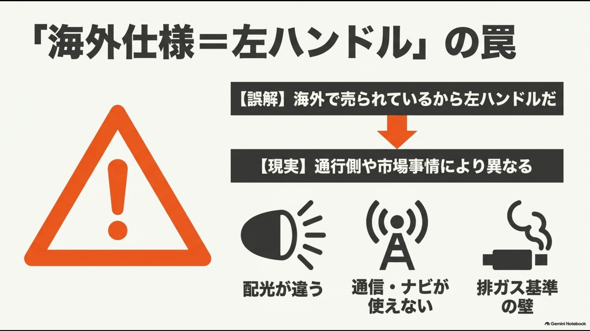 海外仕様のアルファードで確認したいライト配光や通信ナビや排出ガス基準