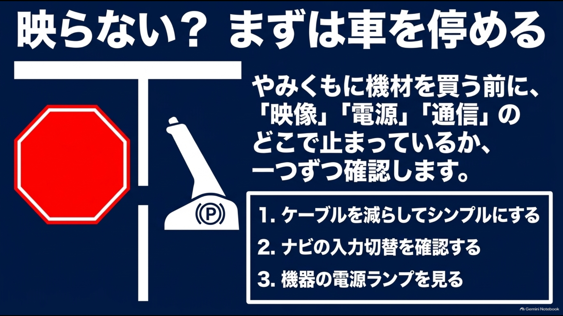 アルファードで動画が映らないときに映像入力・電源・通信を順番に確認する方法