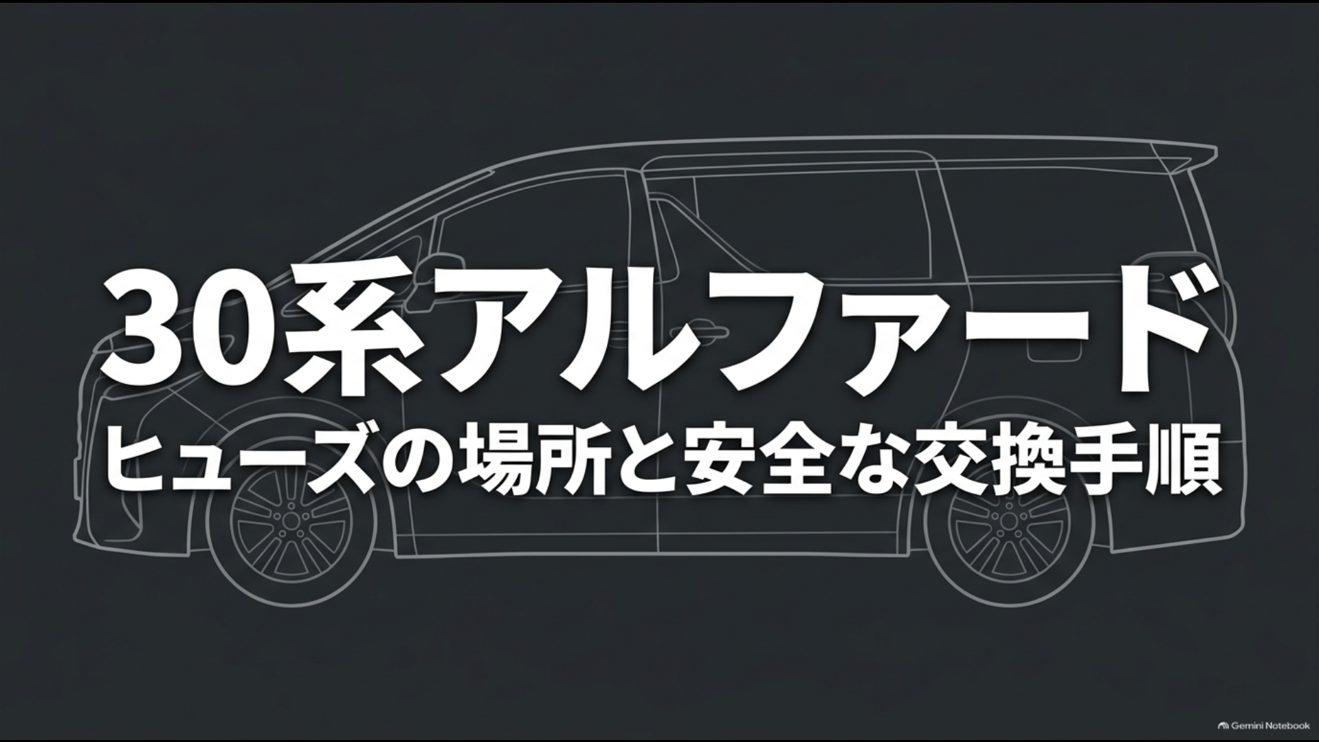 30系アルファードのヒューズボックスの場所と安全な交換手順をまとめた図